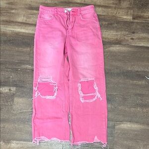 Vervet Pink Distressed Women's Jeans